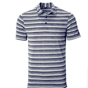 Adidas Men's 2-Color Stripe Golf Polo Navy/White S NWT IN PACKAGES